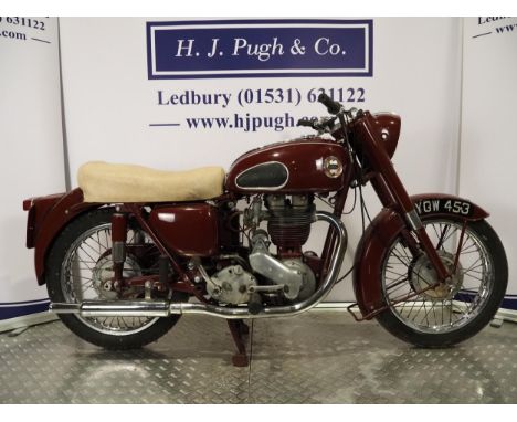 Ariel VH500 motorcycle. 1959. 500ccFrame No. CAPR 10951 (V5 states CAMB1616)Engine No. MB420 (V5 states CAPR10951)Runs but ha