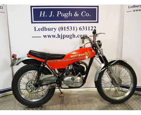 Montesa Cota 247 trials bike. 1977. 247ccFrame No. 21M23438 (V5 states Z1M23438)Engine No. 21M23438 (V5 States ZIM23438)Runs 