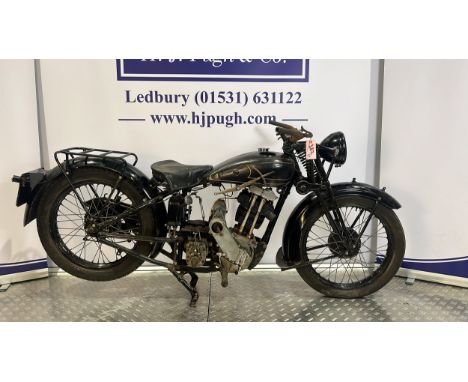 AJS R8 motorcycle project. 1931. 500cc. Engine No. S8/62859 Reg. TS9162. Buff log book. No key