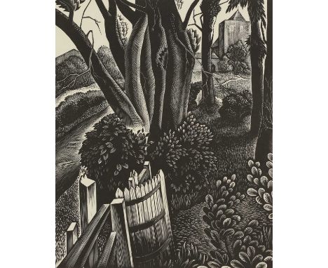 ▴ Guy Malet (1900-1973)'The Gateway'woodcut, signed 'GUY MALET' in pencil l.r., inscribed with title and numbered '50/75' l.l