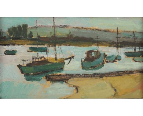 A Weinberg (20th century)Harbour sceneinscribed 'A.WEINBERG' verso, oil on board15.5 x 27cmCondition ReportFramed: 21.5 x 32c