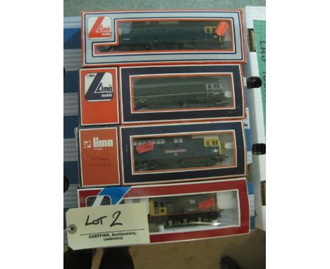 Lima; four boxed diesel locomotives, 33002 British Rail, D6578 British Railways, 33027 Earl Mountbatten of Burma, 09027, (4) 