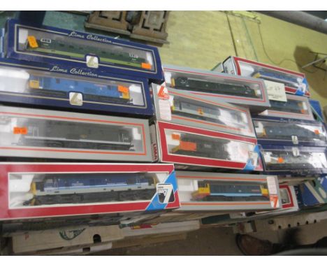 Lima; twelve boxed diesel locomotives to include 37892 Ripple Lane, 73004 The Bluebell Railway, 55009 Alycidon etc  