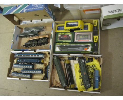 Trix, Airfix, Jouef, Lima; various unboxed and boxed locomotives and rolling stock (4 boxes)  