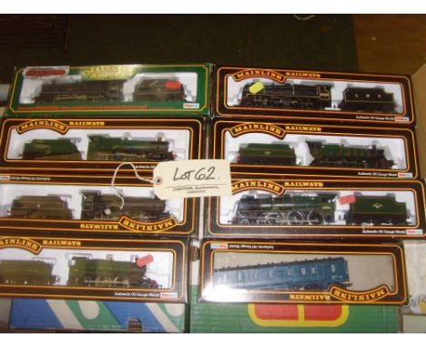Mainline; seven steam engine locomotives, 45700 4-6-0 Amethyst, 7808 4-6-0 Cookham Manor, 7812 4-6-0 Erlestoke Manor, 5322 2-