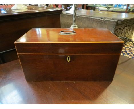A Regency mahogany tea caddy 