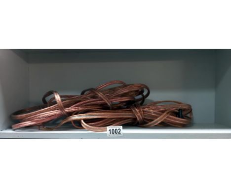 A pair of good quality speaker leads