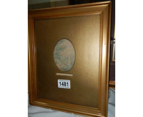 A gilt framed and glazed small oval early 20th century print, COLLECT ONLY.