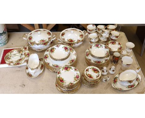 An extensive Royal Albert Old Country Roses tea and dinner service
