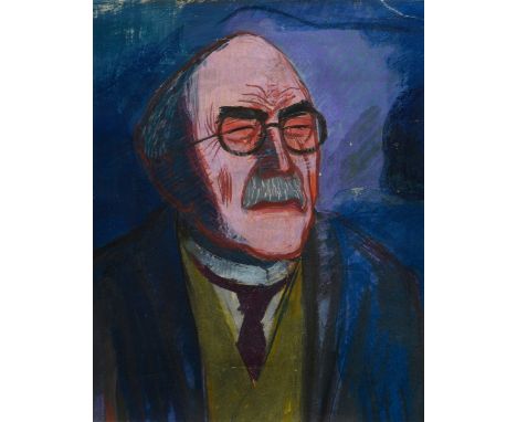 Kluth, Karl (1898-1972) "Portrait Gustav Schiefler" 1937, Farbkreide, u.r. sign./dat., freigestellt gerahmt, 48x39cm (m.R. 68