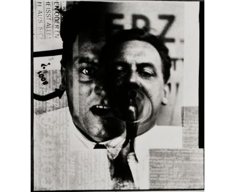 Lissitzky, El (1890-1941) „Portrait Kurt Schwitters“ 1924/1985, Fotografie, verso Nachlasssignatur/bez., Griffelkunst, BM 39,