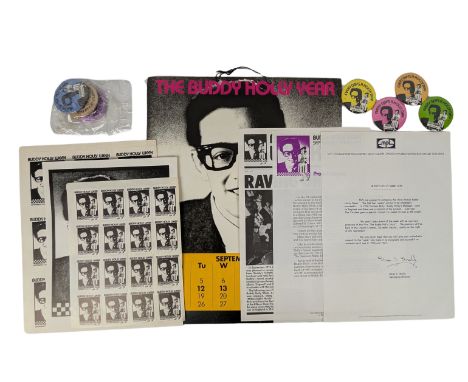 A rare original promotional press kit for the Buddy Holly Week held between the 7th – 14th September 1978. Included is a type