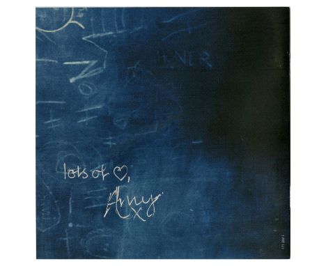 A CD copy of Amy Winehouse’s album ‘Back To Black’ which was released in October 2006. Amy has signed on the back cover of th