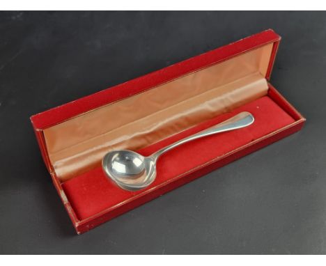 A silver sauce ladle, by&nbsp;Asprey &amp; Co Ltd, Sheffield 1934, 48g, in unmatched case.