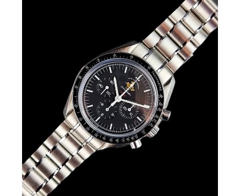A circa 2007 Omega 'Speedmaster Professional Moonwatch' chronograph stainless steel manual wind wristwatch, '50th Anniversary