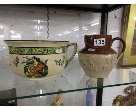 Price hunting scene jug & Royal Doulton chamber pot