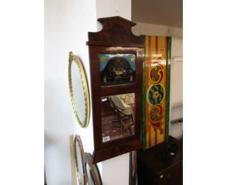 Small walnut decorative pier mirror