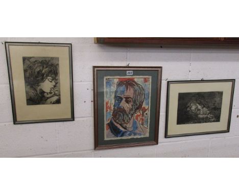 3 fine prints (2 signed) by German expressionist Aberhart Vigner (further info on the-saleroom.com) - Est £350 to £400
German