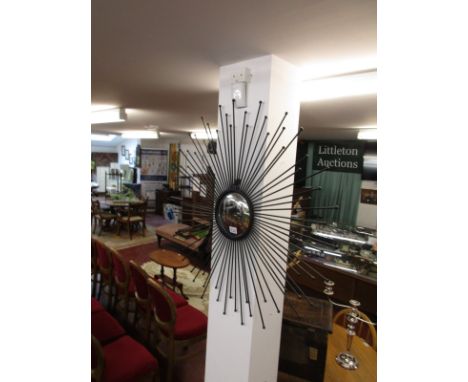 Sunburst convex mirror