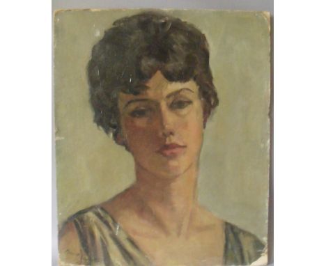 CIRCLE OF PHILIP CONNARD (1875-1958). Head and shoulder portrait study of a young woman, bears signature and date 1931 lower 
