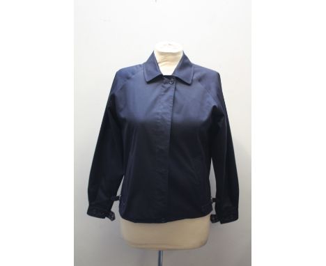 A GENTS BURBERRY NAVY BOMBER JACKET, zippered fastening, two pockets to front, button cuffsCondition Report:Approx measuremen