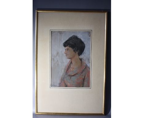 CONOR (XX). Irish school portrait study of a young woman 'Irish Beauty', see verso, signed lower left, pastel on paper, frame