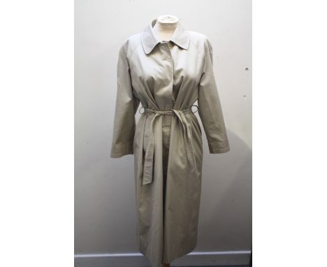 A VINTAGE BURBERRYS LADIES  BELTED MACKINTOSH / TRENCH COATCondition Report:Exterior measurement underarm to underarm approx 