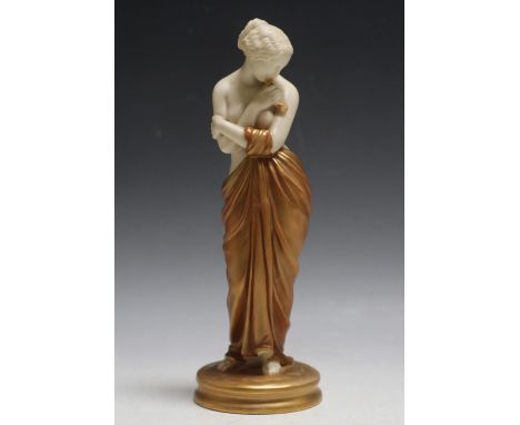 A ROYAL WORCESTER SEMI NUDE FIGURE 'JOY', H 24.5 cm