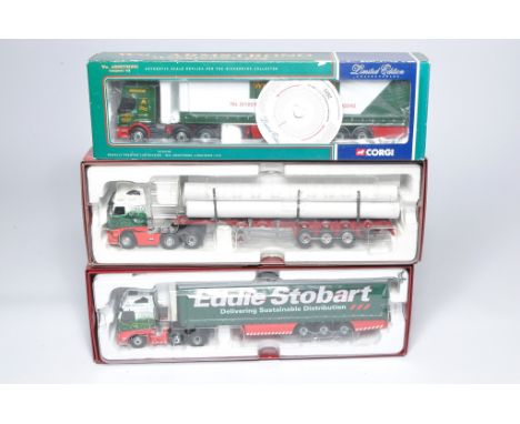 Corgi (boxed) 1/50 diecast model truck issues comprising sets in the livery of Armstrong and Stobart x 2. Look to be mostly w
