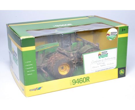 Britains based Code 3 1/32 farm model issue comprising dirtied John Deere 9460R Tractor - MuddyFarm Models. Excellent and sec