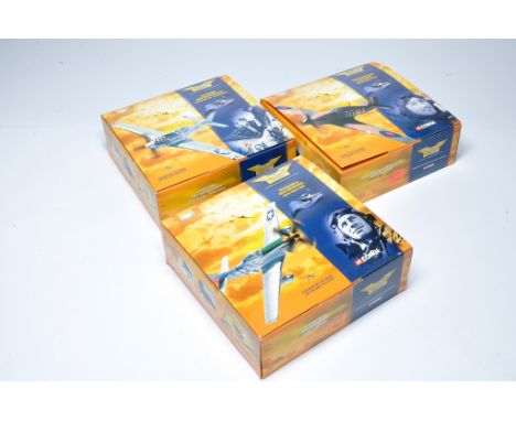 Corgi diecast model aircraft issues comprising three flying aces aviation archive variations, as shown. All look to be excell