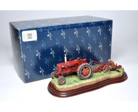 Border Fine Arts Limited Edition 'Making Adjustments' model Number A2142 by Ray Ayres. Farmall McCormick Model M tractor on w