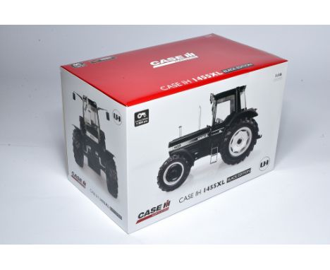 Universal Hobbies 1/16 diecast farm model issue comprising International 1455XL Black Edition Tractor. Sealed in box. 