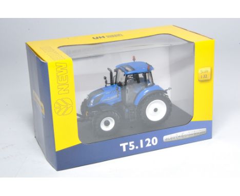 Universal Hobbies 1/32 farm model issue comprising New Holland T5.120 Tractor, excellent and secure in original box. 