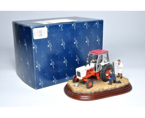 Border Fine Arts Limited Edition 'Getting Ready For Smithfield' model Number A2143 by Ray Ayres. David Brown tractor on woode