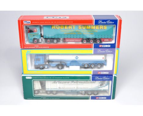 Corgi (boxed) 1/50 diecast model truck issues comprising sets in the livery of Mcgeown, Aral and Summers. Look to be mostly w