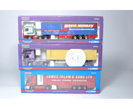 Corgi (boxed) 1/50 diecast model truck issues comprising sets in the livery of Carmichael, Irlam and Murray. Look to be mostl