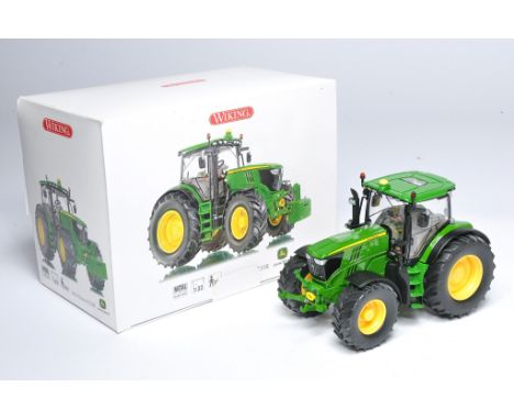 Wiking 1/32 farm model issue comprising John Deere 6210R Tractor. Excellent and secure in fair to good box - tear to base edg
