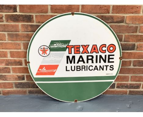  Enamel Circular Texaco Marine Lubricants SignMake: Contact AuctioneerModel: Contact AuctioneerYear: 0Mileage: 0VIN: Contact 