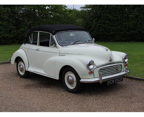 1968 Morris Minor 1000 Convertible Make: Morris Model: Minor 1000 Convertible Year: 1968Mileage: 49326VIN: MA2S5D1274781MConf