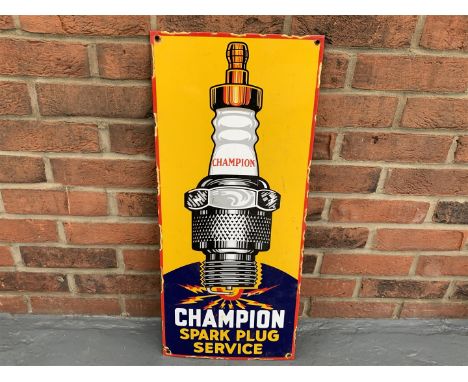 Enamel Champion Spark Plug Service SignMake: Contact AuctioneerModel: Contact AuctioneerYear: 0Mileage: 0VIN: Contact Auction