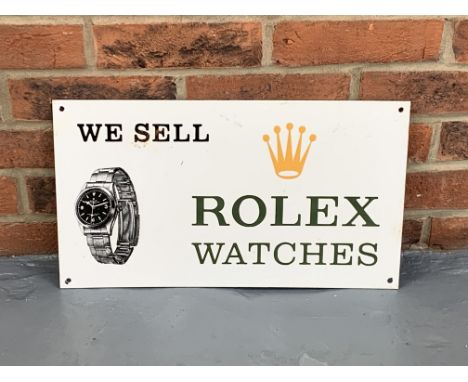 Enamel We Sell Rolex Watches" Sign"Make: Contact AuctioneerModel: Contact AuctioneerYear: 0Mileage: 0VIN: Contact AuctioneerC