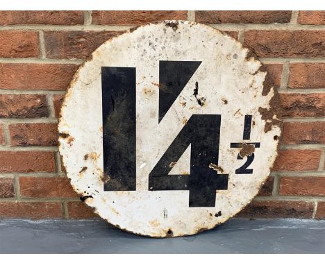 Original Circular Enamel 1'4 1/2 Sign 54 cm DiaThe buyers premium for automobilia items, including registration numbers is 15