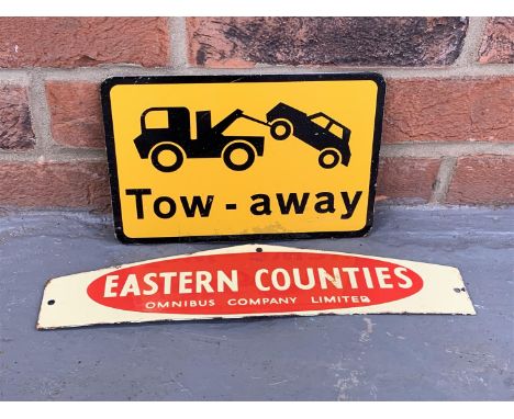 Enamel Eastern Counties Sign &amp; Aluminium Tow Away Sign (2)Make: Contact AuctioneerModel: Contact AuctioneerYear: 0Mileage