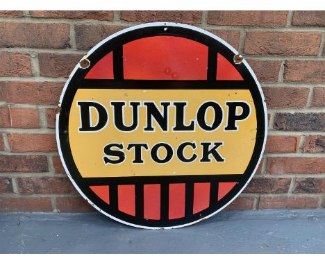 Enamel Circular Double Sided Dunlop Stock SignMake: Contact AuctioneerModel: Contact AuctioneerYear: 0Mileage: 0VIN: Contact 