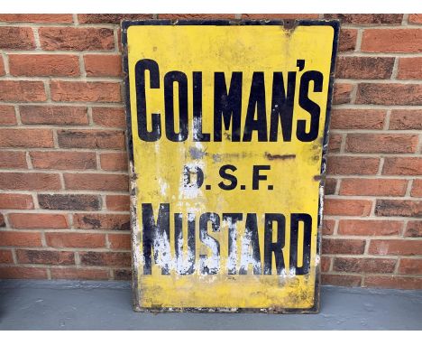 Original Colman's D.S.F Mustard" Enamel Sign"Make: Contact AuctioneerModel: Contact AuctioneerYear: 0Mileage: 0VIN: Contact A