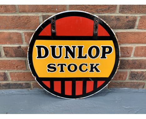  Enamel Dunlop Stock SignMake: Contact AuctioneerModel: Contact AuctioneerYear: 0Mileage: 0VIN: Contact AuctioneerConfigurati