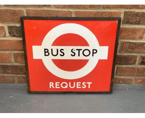 Enamel Double Sided Bus Stop Request SignMake: Contact AuctioneerModel: Contact AuctioneerYear: 0Mileage: 0VIN: Contact Aucti