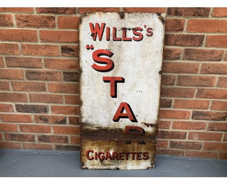 Original Wills's Star Cigarettes" Enamel Sign"Make: Contact AuctioneerModel: Contact AuctioneerYear: 0Mileage: 0VIN: Contact 