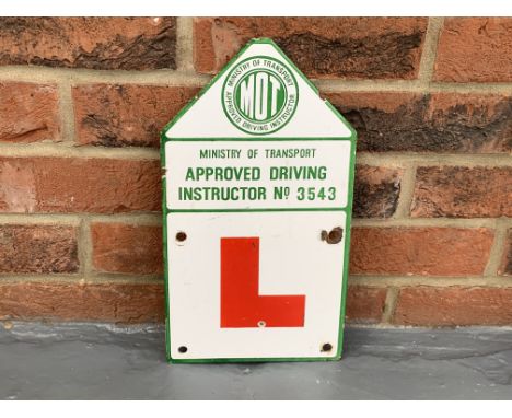  Enamel Approved Driving Instructor Learner PlateMake: Contact AuctioneerModel: Contact AuctioneerYear: 0Mileage: 0VIN: Conta